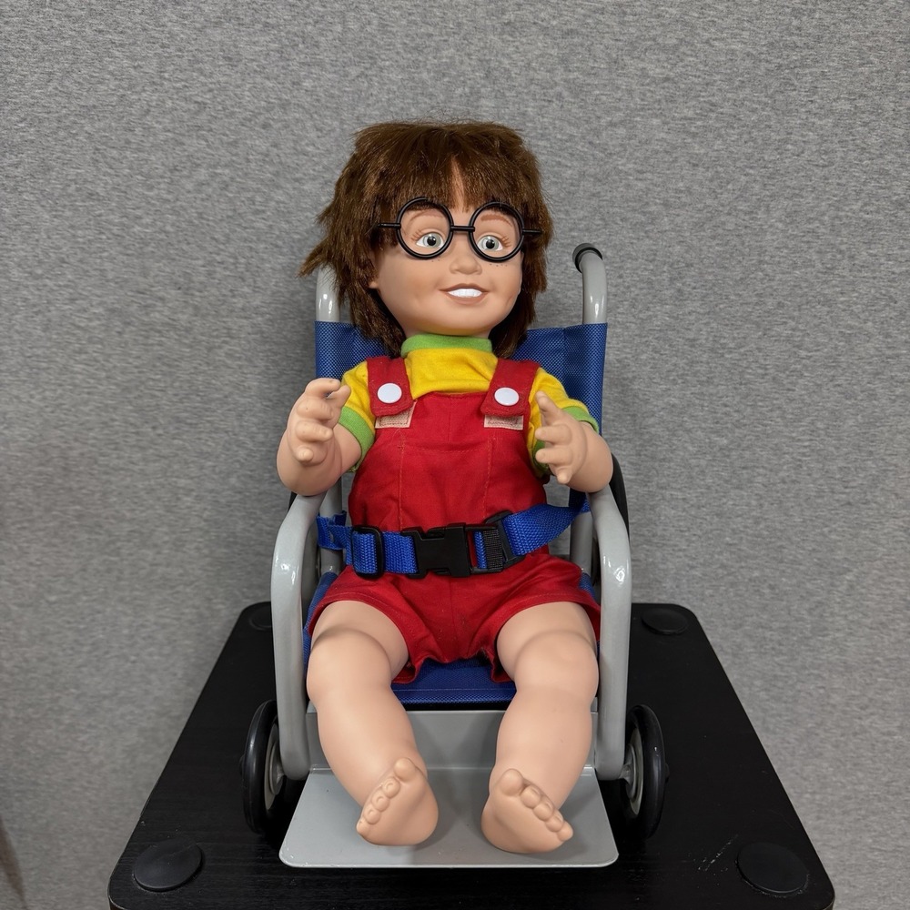 Vintage 1988 Lakeshore Learning Multiethnic/Adaptive Doll and Wheelchair Set